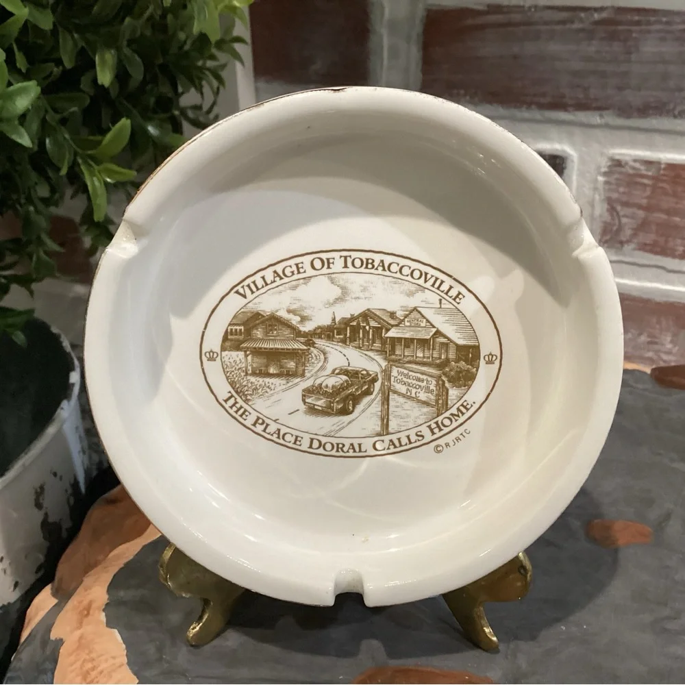 Vintage - Ceramic Crafted Ashtray - Village of Tobaccoville - Doral Home Base